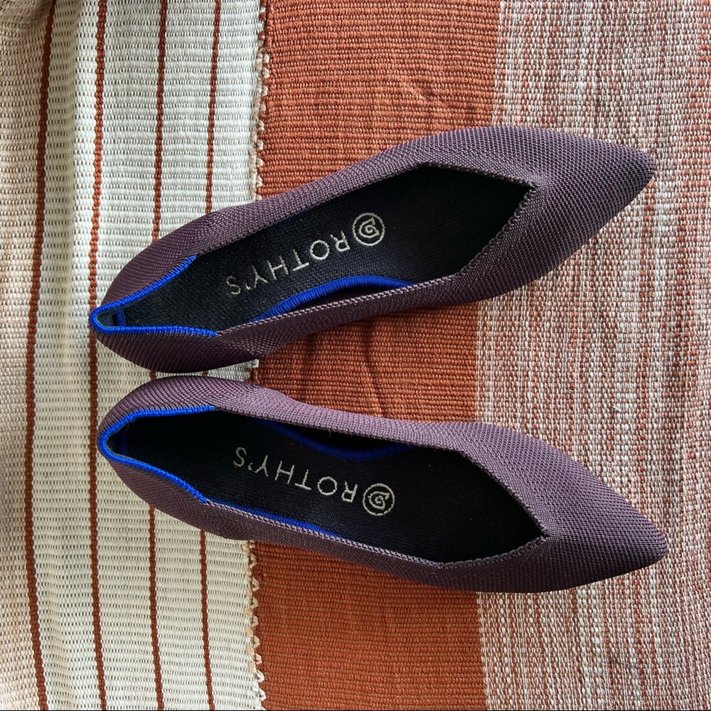 Rothy’s the point dark purple flats EUC